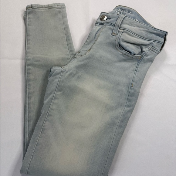 American Eagle Outfitters Light Gray Skinny Jeans - Picture 3 of 7